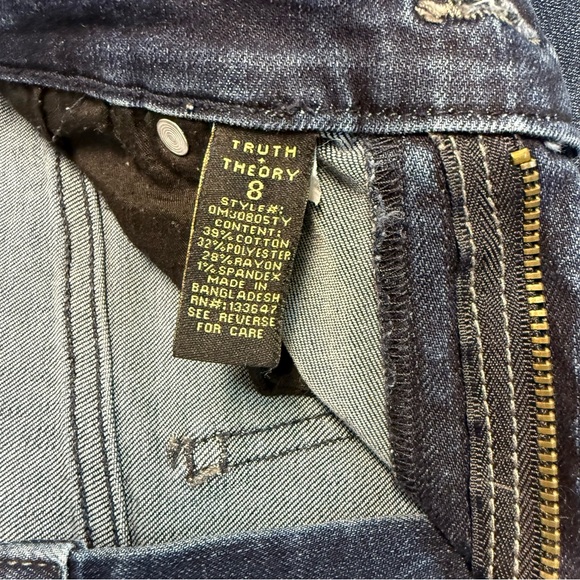 Truth + Theory Dark Blue Denim Shorts - Picture 5 of 7